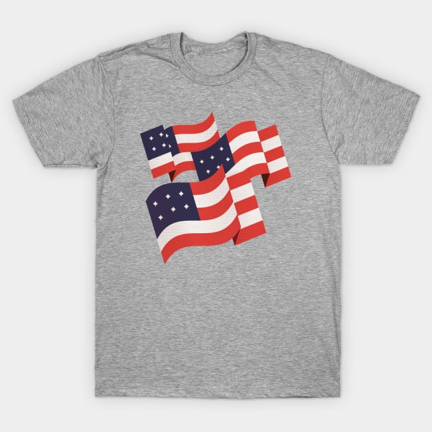 USA Flag T-Shirt by andrearubele